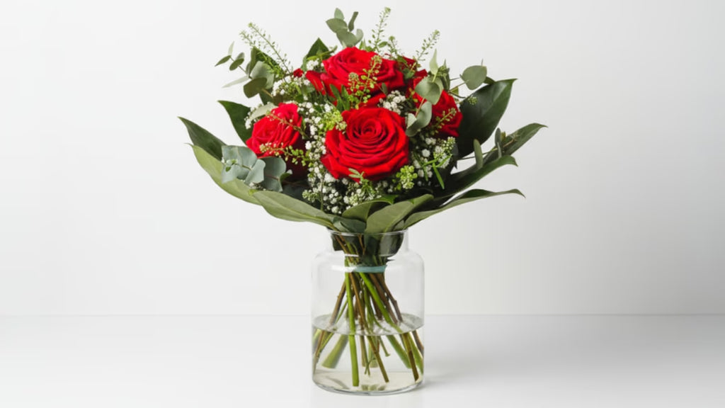 Rosen-Eukalyptus Strauß groß (rot)