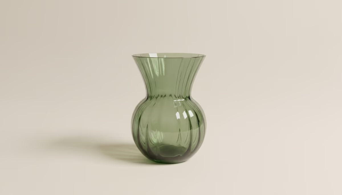 Grüne Glassvase